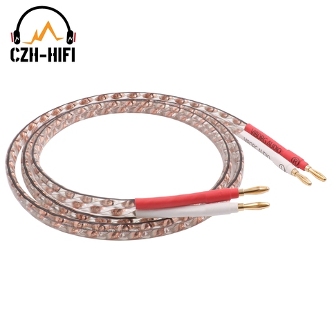 Brand New Viborg High End 6N Flat OFC Speaker Cable Banana to banana Spade Connector for Amplifier Speaker Audio HiFi DIY ► Photo 1/6