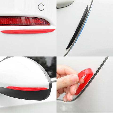 Auto Door Edge Protection Rubber Strips Car Bumper Protector Silane Guard Rear View Mirror Scratch Stickers Styling Universal ► Photo 1/6