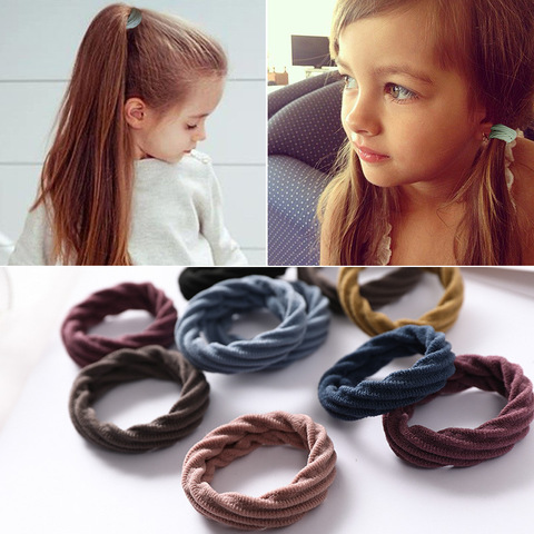 High Grade 10pcs/lot Elastic Hair Bands Seamless Fabric Hair Bands Hair Accessories Girl Diameter 5.5cm ► Photo 1/6