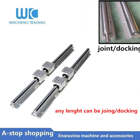 2pc SBR16 linear guides 2700/3300mm docking(1300+1400)/(1600+1700)  Linear shaft rail + 4pc SBR16UU Linear bearing blocks ► Photo 1/3