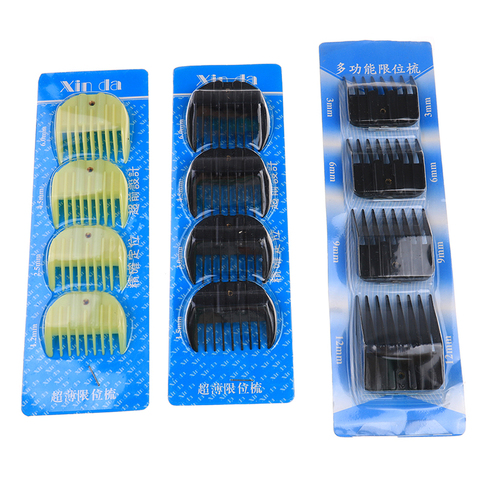 4Pcs/Set Universal Hair Clipper Limit Comb Guide Attachment Size Barber Replacement for Electric Hair Clipper Shaver ► Photo 1/6
