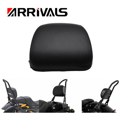 New PU Leather Universal Motorcycle Backrest Sissy Bar Back Rest Cushion Pad Seat Cover For Harley 883 1200 48 ► Photo 1/6