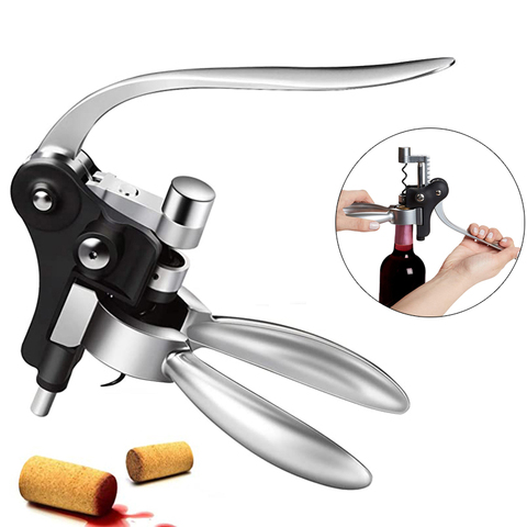 Cute Rabbit Wine Bottle Opener Manual Lever Red Wine Cork Corkscrews Professional Zinc Alloy Simple Openers For Waiters Bar Tool ► Photo 1/6