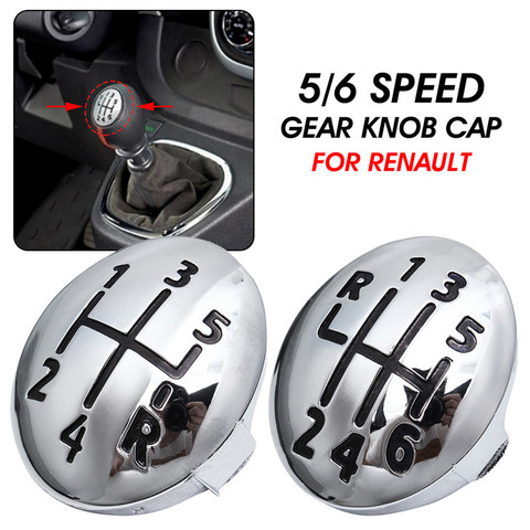 5/6 Speed Car Gear Knob Cap Cover Shift Lever Head Cover For Renault Clio Twingo Scenic Megane II 1996-2011 Gear Shift Knob ► Photo 1/6