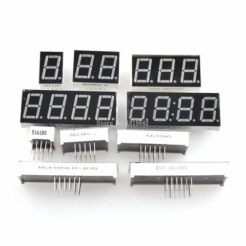 5PCS 0.56inch LED display 7 Segment 1 Bit/2 Bit/3 Bit/4 Bit Digit Tube Red Common Cathode / Anode Digital 0.56 inch led 7segment ► Photo 1/1