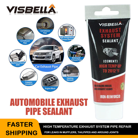 VISBELLA Exhaust System Pipe Repair Kit High Temperature to 1100C Cement Crack Sealer Tailpipe Muffler Repair Adhesive Sealant ► Photo 1/6