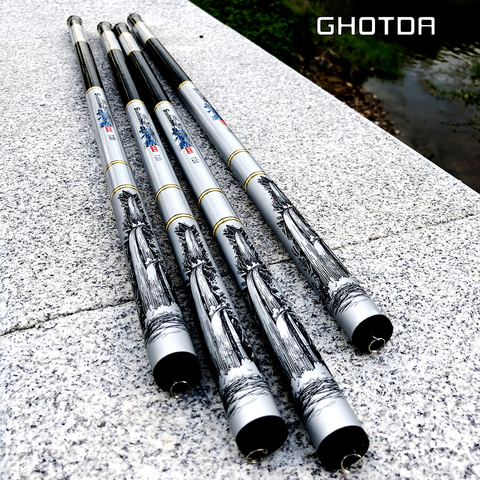 GHOTDA Super Light Hard Carbon Fiber Hand Fishing Pole Telescopic Fishing Rod 2.7M/3.6M/3.9M/4.5M/5.4M/6.3M/7.2M Stream Rod ► Photo 1/6