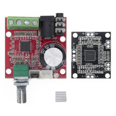 12V Mini Hi-Fi PAM8610 Audio Stereo Amplifier Board 2X10W Dual Channel D Class(High efficiency) Adjust the volume ► Photo 1/6