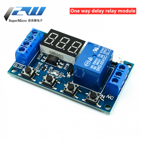 6-30V relay module trip delay switch circuit timer adjustable cycle ► Photo 1/5