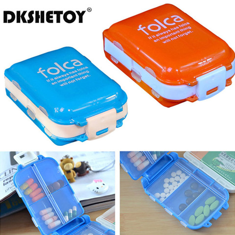 Portable Pill Case Folding Medicine Drug Pills Drugs Capsule tablet Container Boxs Plastic Empty Drug organizer pillbox Cases ► Photo 1/6