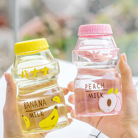 Water Bottle Traving 480ml Plastic Drinking Bottle Yakult Shape Cute Kawaii Milk Drinkware Carton Shaker Bottle for Kids/Girl ► Photo 1/6