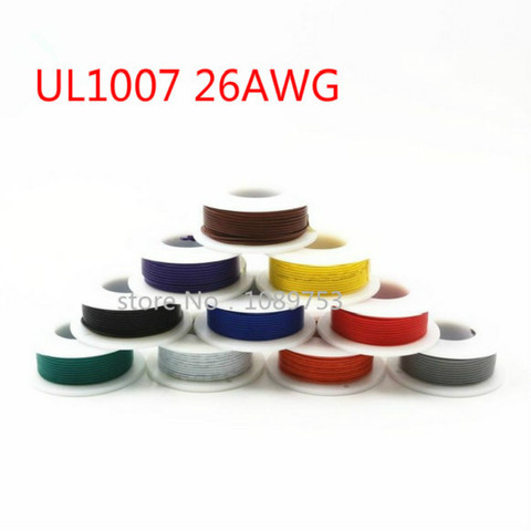 10 Meters 1.3mm PVC Electronic Cable Tinned Copper 26AWG led Cable, PVC Insulated Wire, 26 awg UL1007 extension connect wire ► Photo 1/1