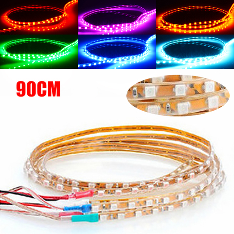 1x 90CM Car Decorative Flexible LED Strip Light Car LED Daytime Running Light Waterproof Car LED Strip Light DRL Strip 12V ► Photo 1/6