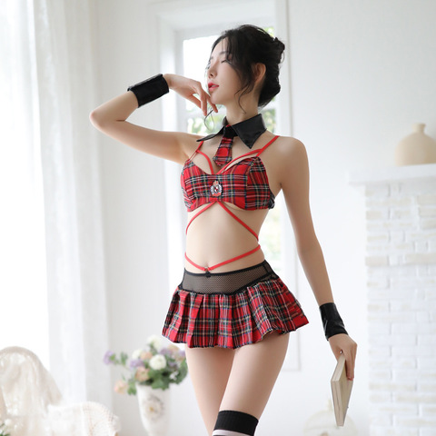 Ladies Seductive Teacher Costumes School Girl Uniform For Role Playing Sexy Study Partner School Girl Adult Costume ► Photo 1/1