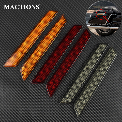 2Pcs Motorcycle Saddlebag Guard Reflector Cover ABS Plastic For Harley Touring Street Glide Road King FLT/FLHT 2014-2022 ► Photo 1/6