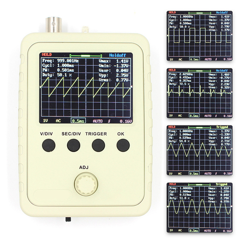 Digital Oscilloscope DIY Kit with Case Fully Soldered Electronic Learning Set 1MSa/s 0-200KHz 2.4