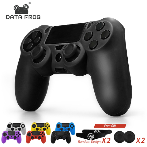 DATA FROG Protective Cover Silicone Case For SONY Playstation 4 Soft Gel Rubber Case Cover For PS4 Gamepad For Game Accessories ► Photo 1/6