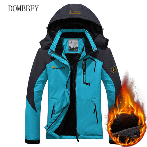 Winter Fleece Snow Jackets Women Thick Warm Hooded Coats Parkas Female Waterproof Windproof Sportswear Tourism Jackets Overcoat ► Photo 1/6