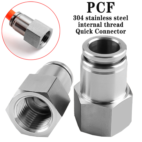 PCF304 stainless steel pneumatic quick coupling 1/8” 1/4” 3/8” 1/2” BSP internal thread hose air pipe metal quick coupling ► Photo 1/6