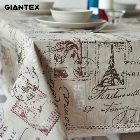 GIANTEX Tower Decorative Table Cloth Tablecloth Rectangular Dining Table Cover Table Cloths Obrus Tafelkleed Mantel Mesa Nappe ► Photo 1/6