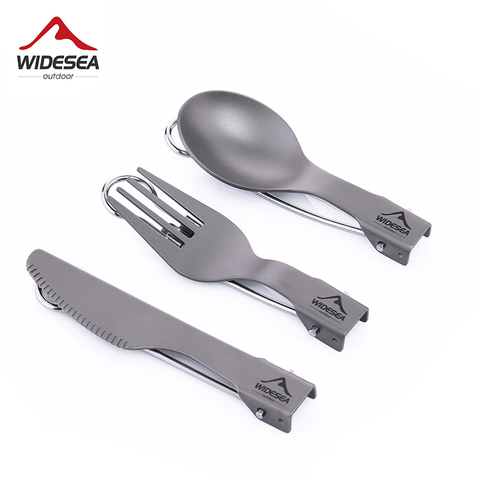 Widesea Camping Tableware 1Folding Picnic Cutlery Tourist Kitchen Outdoor Hiking Trekking Untensils ► Photo 1/6