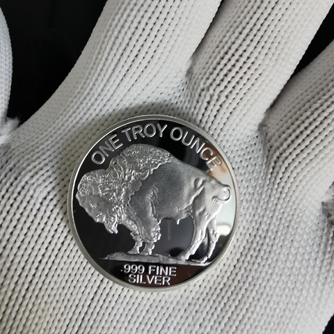 Non-Magnetic USA Commemorative Coins 1OZ 999 Fine Silver 2015 Liberty Indian/Buffalo Challenge Collectible Souvenir Gifts ► Photo 1/2