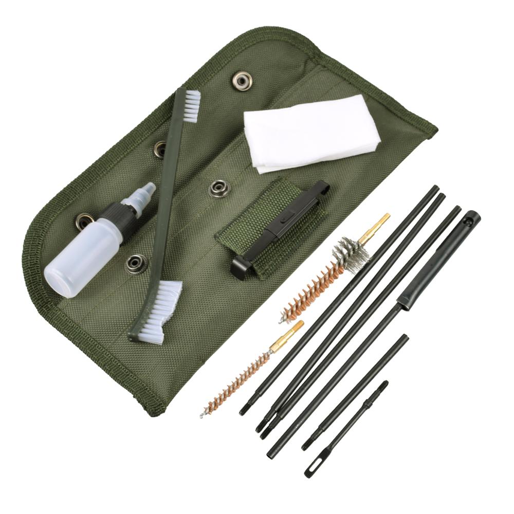 10Pcs Set Cleaning Kit Cleaning Rod Nylon Brush For .22 22LR .223 556 Rifle Gun 