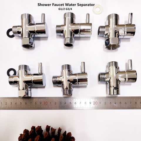 Copper Shower Water Splitter Shower Faucet Three-Way Water Valve water-separator Spray Nozzle Switch One-Two Joint Converter ► Photo 1/6
