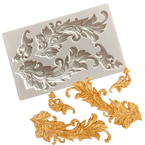 European Style Baroque Relief Silicone Fondant Mold Cake Border Cake Decorating Tools Candy Chocolate Sugar Craft Gumpaste Mould ► Photo 1/6