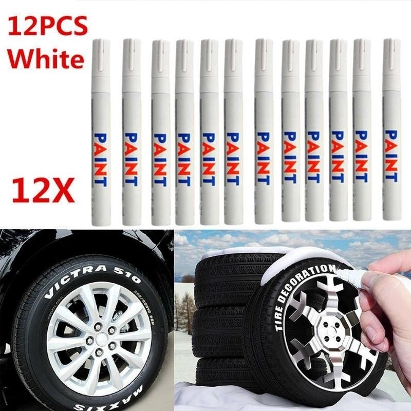 Colorful Marker Waterproof lasting White Markers tire tread rubber fabric  Paint metal face toyo Paint Marker Pen - AliExpress