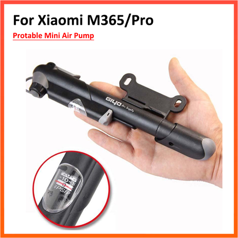 Mini Air Pump Bike Inflator Gauge Portable Air Pump Tires for Xiaomi Mijia M356 MAX G30 Electric Scooter Skateboard Inflator ► Photo 1/6