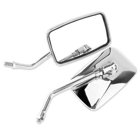 Universal Rectangle Aluminum Square Motorcycle Rearview Mirrors Electric Bike Motorbike Accessories Rearview Mirrors ► Photo 1/6