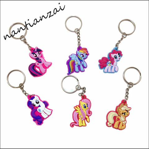 1Pcs Little Ponies Horse Lovely Key Chain Silicone Key Holder Popular Present For Women Children Keychains Handbags Decoration ► Photo 1/6