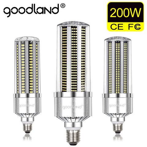 Goodland LED Corn Lamp E39 E40 LED Corn Light Bulb 50W 120W 200W LED Lamp 110V 220V E27 Aluminum For Warehouse Factory Basement ► Photo 1/6
