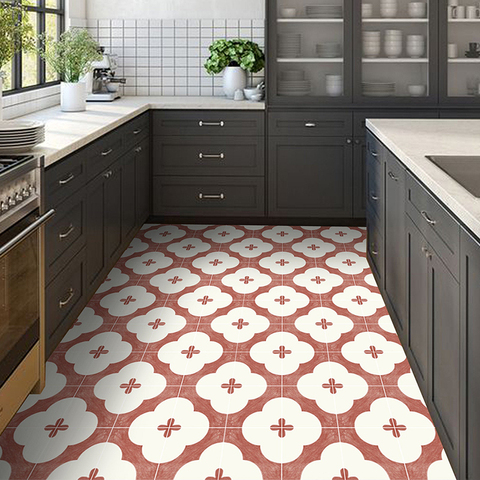 10pcs Waterproof Bathroom Morocco Floor Stickers,Self Adhesive Floor Tiles,Kitchen Living Room Decor NonSlip Floor Decal 10/30cm ► Photo 1/5