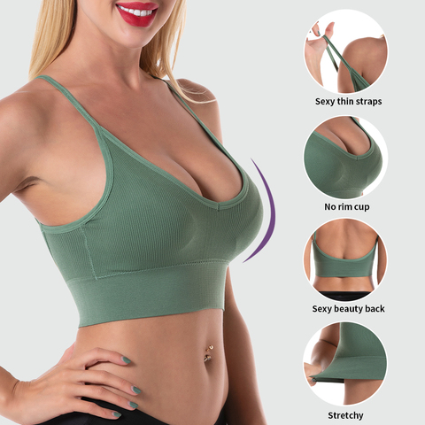 Sexy Seamless Push Up Padded Bra Camisole Top For Women Padded