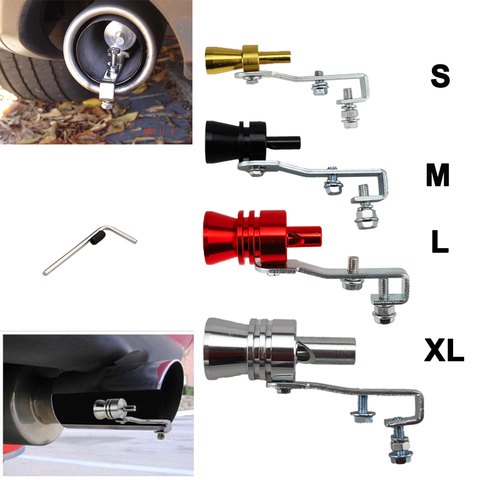 S M L XL Car Motorcycle Exhaust Pipe Turbo Sound Whistle Simulator