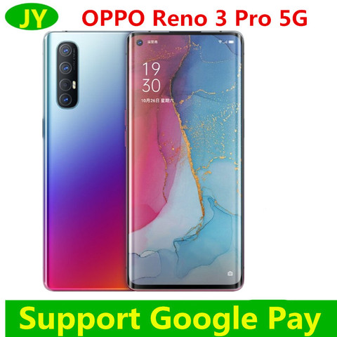 Original Oppo Reno 3 Pro 5G Smart Phone Snapdragon 765G Octa Core 12G RAM 256G ROM 5 Cameras VOOC 6.5