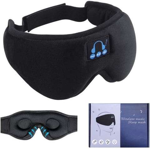 2022 New 3D Sleep Mask Headphones Bluetooth 5.0 Wireless Music Eye Mask headset call music sleep artifact breathable sleep ► Photo 1/6