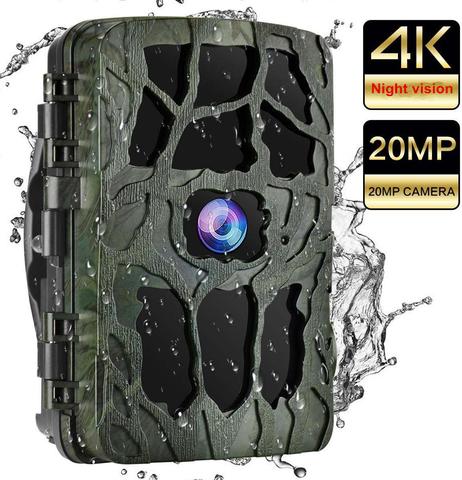 4K Hunting Camera Trap 20MP Infrared Hunt Night Vision Support 256GB Wildlife Photo-trap Hunting Trail Photo Camera Foto Chasse ► Photo 1/6