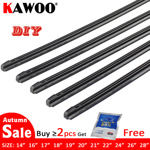 KAWOO Car Vehicle Insert Rubber strip Wiper Blade (Refill) 8mm Soft 14