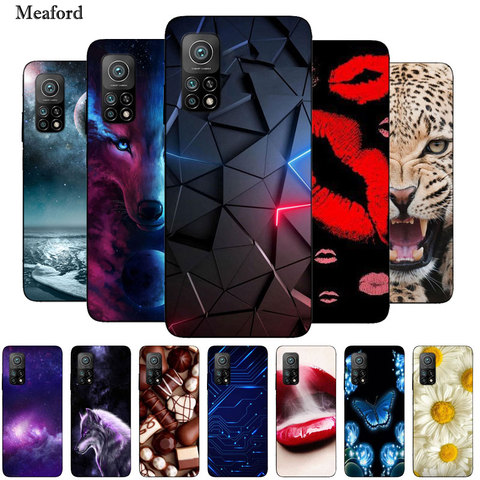 For Xiaomi Mi 10T Pro Case Black Bumper Silicone TPU Soft Phone Cover For Xiaomi Mi 10T Case Cartoon Funda Mi10T 10 T Pro ► Photo 1/6