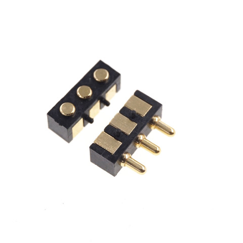 5 pcs Spring Loaded Pogo pin connector 3 PIN Right Angle Surface Mount SMD Male Female Target Pad SMT Pitch 2.5 mm Contact Probe ► Photo 1/5