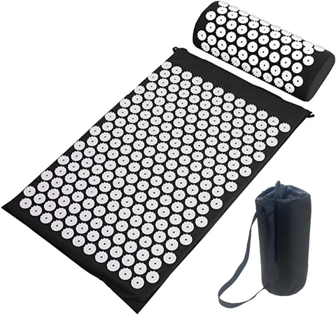 Yoga Massage Mat Acupressure Mat for Back Neck Needle Acupuncture Pad Pillow Set Kuznetsov Applicator Spike Massager Cushion ► Photo 1/6