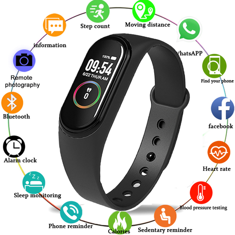 M4 SmartBand Wristband Heart rate/Blood/Pressure/Heart Rate Monitor/Pedometer Sport Smart Watch Bracelet Health Fitness bracelet ► Photo 1/6