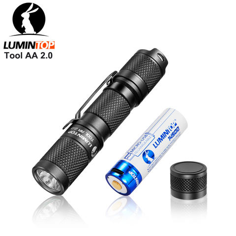 Lumintop Tool AA 2.0 mini flashlight support 14500/AA 127 meters 650 lumens 4 Outputs with Memory with Strobe EDC pocket torch ► Photo 1/6