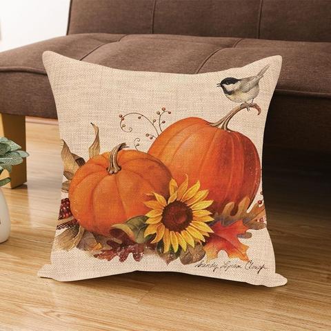 Halloween Thanksgiving Day Pumpkin Sunflower Throw Pillow Case Pillow Cover Cushion Case Decor Decorative Pillowcase Bedroom ► Photo 1/6