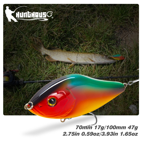 Hunthouse Salmo Slider Sinker Fishing Lures VIB Jerkbaits 70mm 100mm Variable Sinking Crankbaits Leurre Pesca Pike Bait ► Photo 1/6