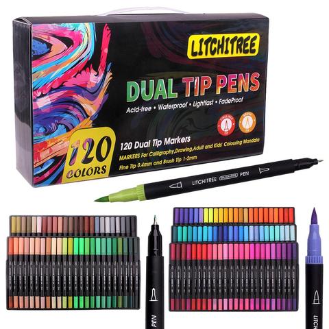 12-80 Colors/Set Alcohol Art Markers Drawing Markers Set Fiber Tip for  Artist Adults Colored Marker, Base + Handbag Art Supplies - AliExpress
