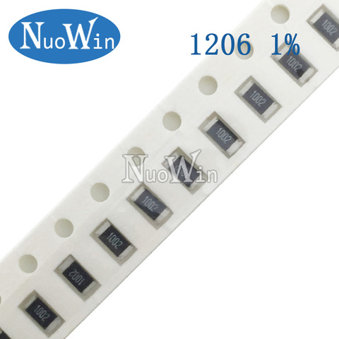 100pcs 1% 1206 SMD resistor 0R ~ 10M 1/4W 0 0.1 1 10 100 150 220 330 470 ohm 1K 2.2K 4.7K 10K 100K 1R 10R 100R 150R 220R 330R 1M ► Photo 1/1